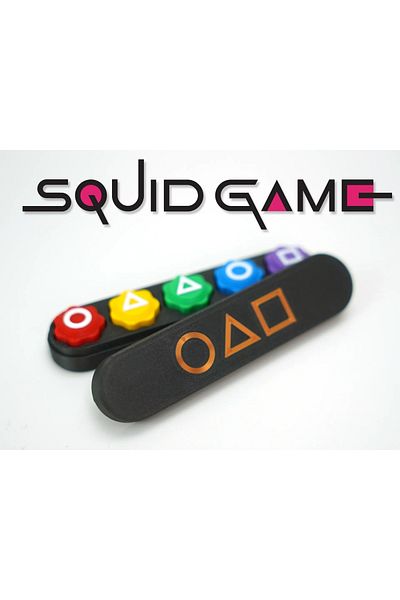 UĞUR MOBİLYA لعبة SQUID GAME GONGI 5 لعبة حجرية ملونة بأحجار ثقيلة مقاس 10 سم