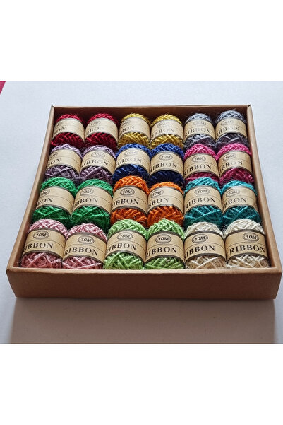 Modellino 24'lü Jute Ribbon Yumak Jüt İp Kendir İp 10m