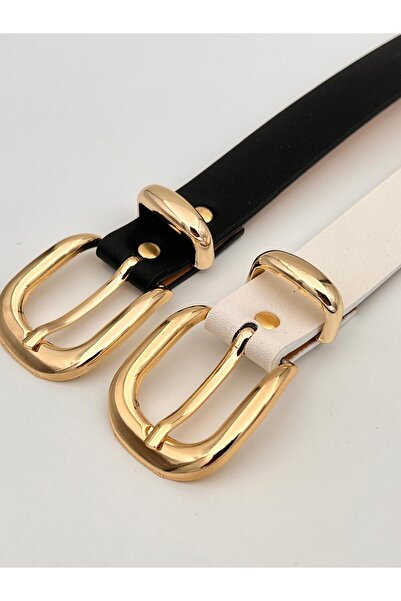 Descoin مجموعة من 2 حزام نسائي بإبزيم ذهبي، حزام سترة، حزام بنطلون، حزام فستان