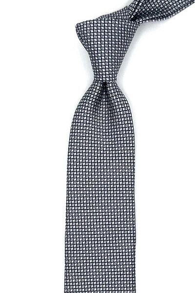 Kravatkolik Gray Dot Pattern Slim Tie Sk7963