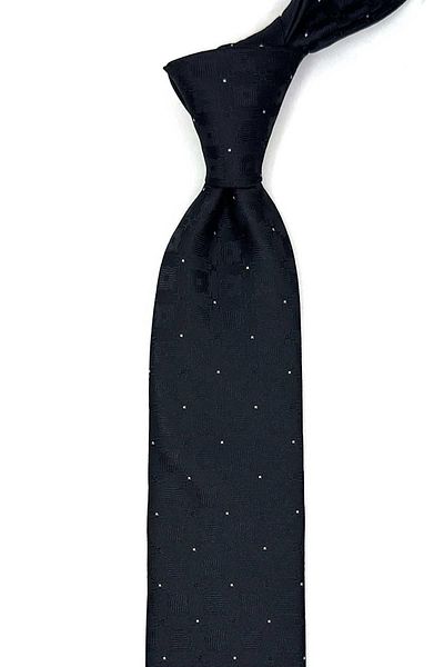 Kravatkolik Black Square Pattern Slim Tie Sk7950