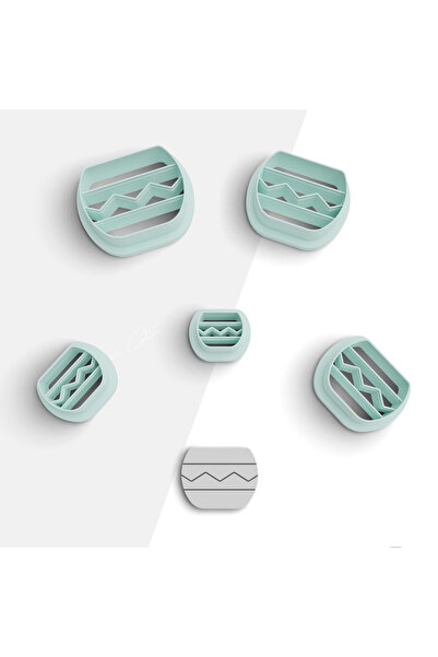 flament aşk Flowerpot Shaped Polymer Clay Mold, Earring Mold, Ceramic Clay Mo...