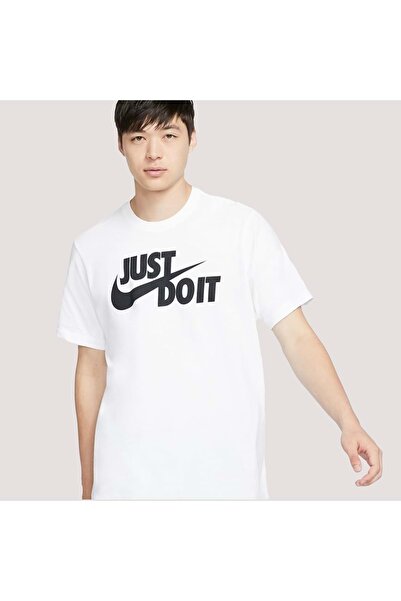 Nike Just Do it Swoosh Erkek Tişört AR5006-100-BEYAZ