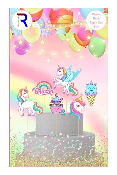 MFM Κέικ με θέμα το μονόκερο 6 τεμάχια