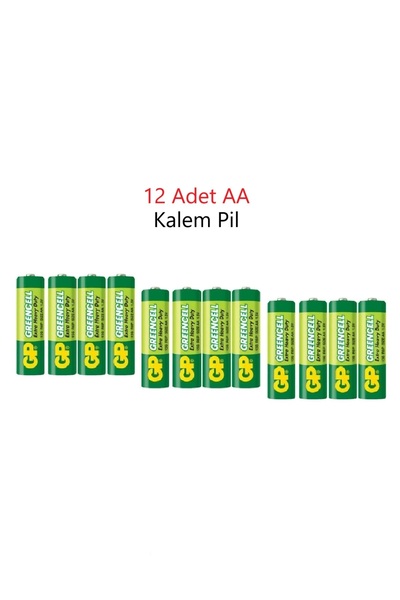 Vwin AA Kalem Pil Greencell GP Batteries GP15G 1.5 Volt ( 12 Adet)