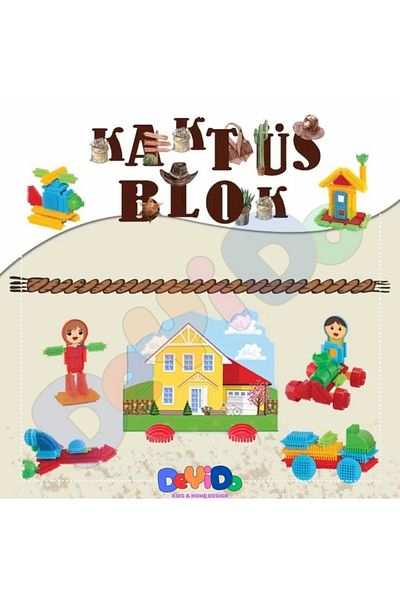 DeYiDo Cactus Blocks 100 Pieces Educational Fun New Generation Colorful Lego Building Puzzle Activity Toy