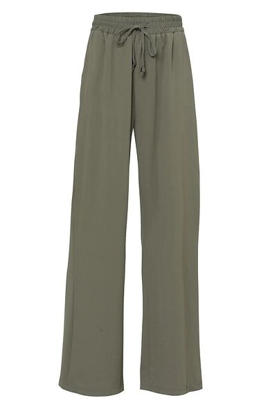 Ivy Clo Women's Elastic Waist Wide Leg Pants