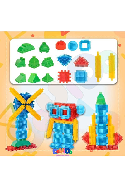 DeYiDo Kaktüs Bloklar 100 Parça Eğitici Eğlenceli Yeni Nesil Renkli Oyuncak Yapı Puzzle Aktivite Oyuncak