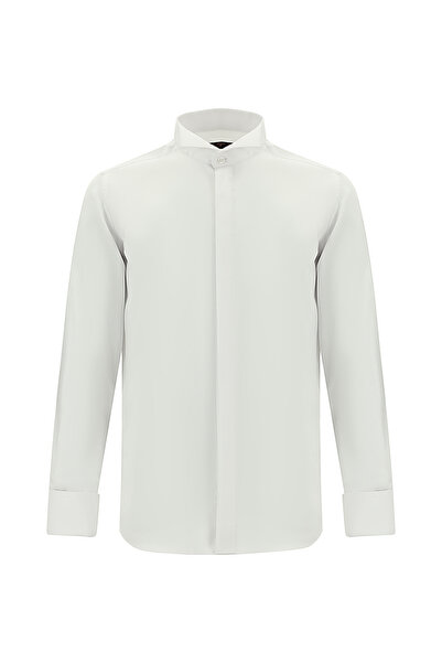 Abdullah Kiğılı Cămașă din bumbac slim cu guler Ata - Slim Fit, fără călcat