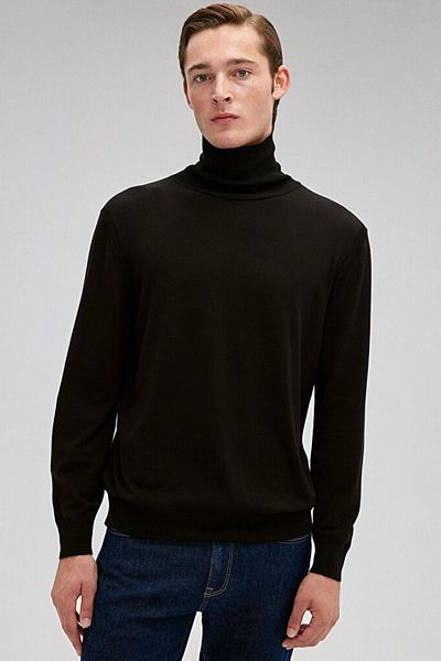 Mavi M0710127-900-Fw High Neck Sweater Black Men's Sweater