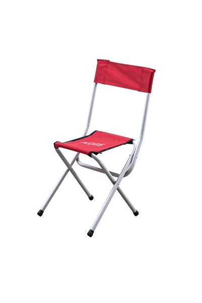 Genel Markalar Katlanabilir Balıkçı Kamp Taburesi - Arkalıklı - Kırmızı (19019)
