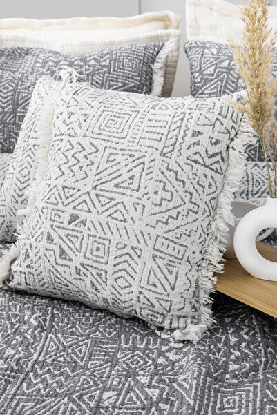 Meet MyNatural %100 Pamuk Müslin Yatak Örtüsü Çift Taraflı Koltuk Örtüsü Tek Kişilik Yastık Kılıflı Set 160x240cm