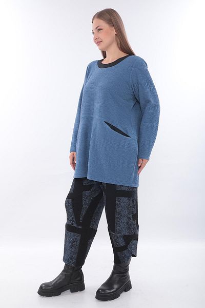 Zedd+ Plus 23513 Model Indigo Tunic