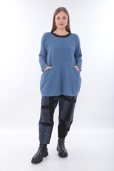 Zedd+ Plus 23513 Model Indigo Tunic