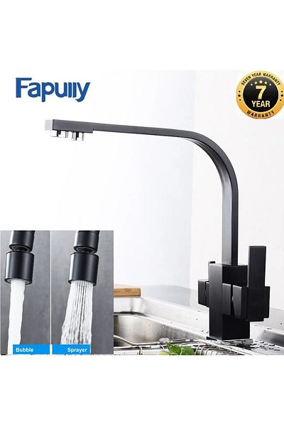 OEM Kitchen Sink Faucet with Dual Flow Water Purification Outlet New Design Black Imported