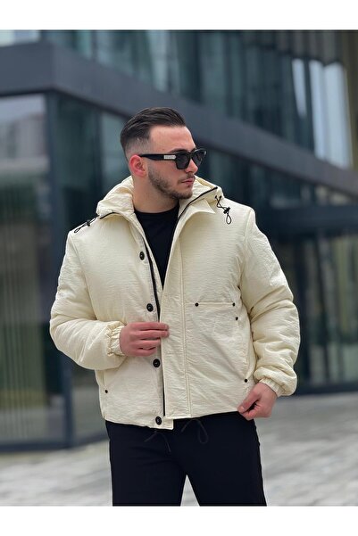 KINGAF Чоловіча куртка з капюшоном і кишенями