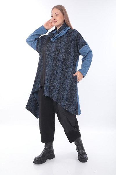 Zedd+ Plus 23516 Model Indigo Tunic