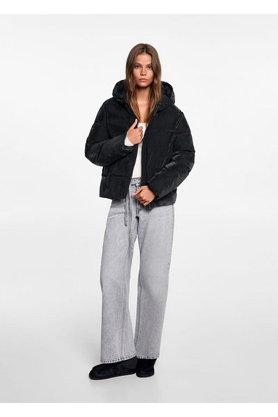 Mango Teen Quilted Hooded Anorak