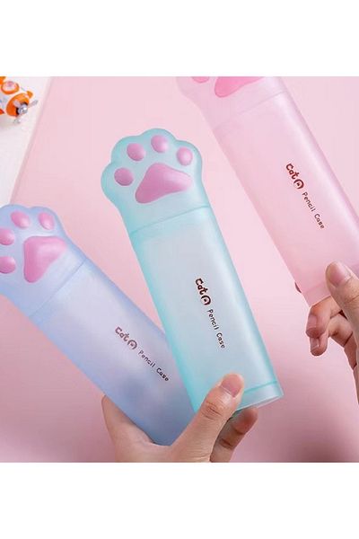 Livava Cutie pentru stilouri Blue Paw - 19x6 cu cadou surpriză