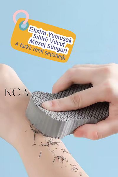 KCA HOME Magic Sponge - Shower and Bath Exfoliating Brush