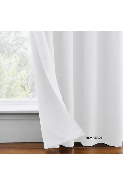 Alp Perde ΣΑΤΕΝ ΛΕΥΚΟ ΧΡΩΜΑ ΚΟΡΝΙΖΑΣ ΗΛΙΟΥ (ΕΙΝΑΙ ΕΠΙΠΕΔΗ ΧΩΡΙΣ ΠΛΙΣΤΗΡΙΑ) Αλπική κουρτίνα