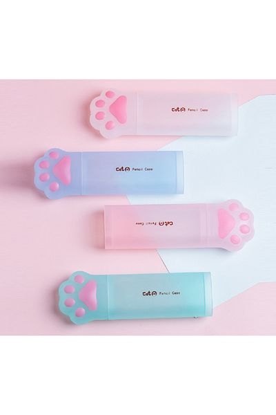 Livava Cutie pentru stilouri Blue Paw - 19x6 cu cadou surpriză