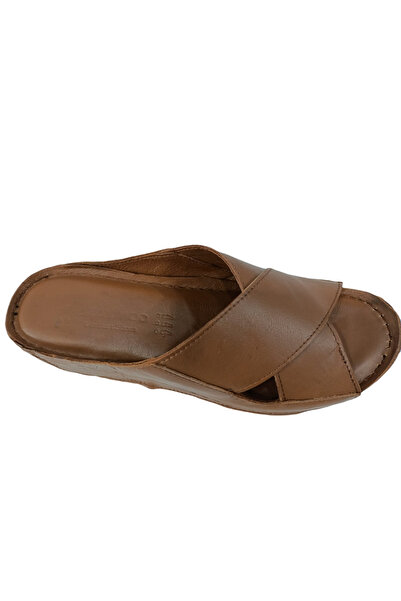 BENTO Anne Marie 001 Brown Leather Anatomical Women's Slippers