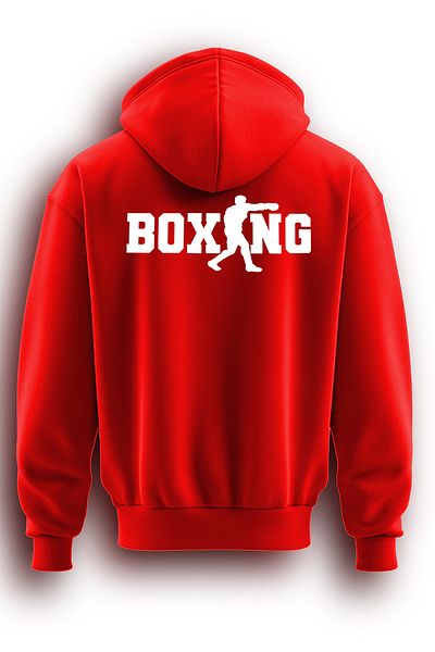 TOP GLORY Суитшърт с качулка и щампа на боксови 3 въжета - BOKS51001