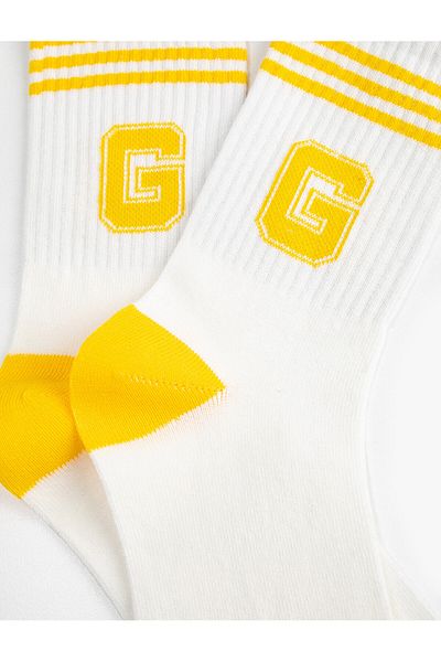 Koton Колежански чорапи с шарени букви G