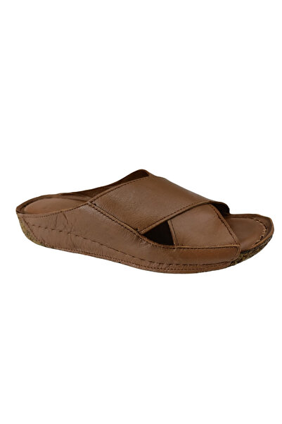 BENTO Anne Marie 001 Brown Leather Anatomical Women's Slippers