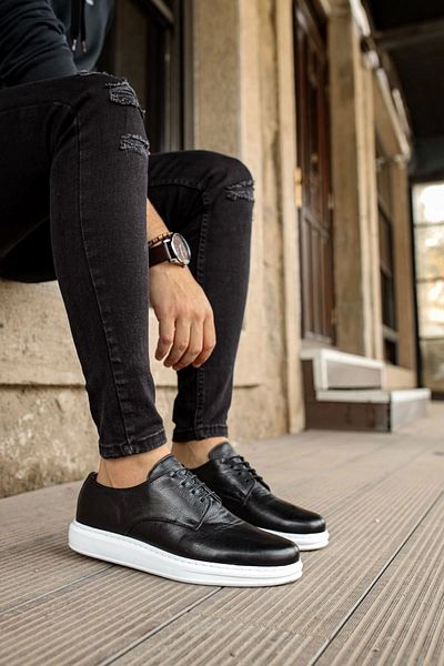 Chekich Kömen Ch003 Dbt Classica Pelle Di Cuoio Men's Shoes Black