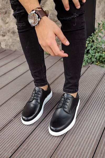Chekich Kömen Ch003 Dbt Classica Pelle Di Cuoio Men's Shoes Black