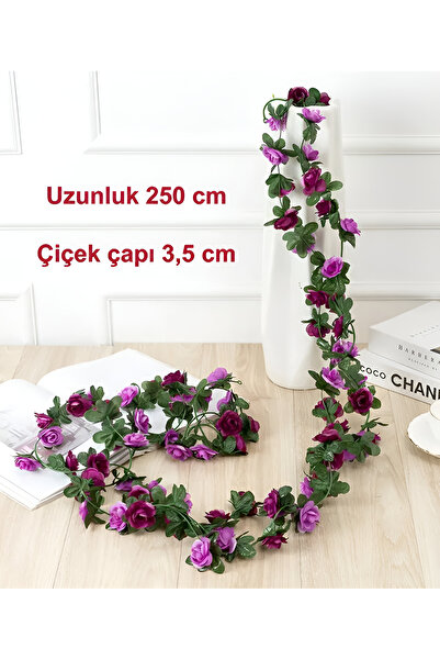 Dekosimge Yapay Gül Sarmaşık Çiçek 250 cm