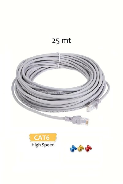 ANKTEK Cat6 Ethernet İnternet Kablosu Utp Patch Kablo High Speed (25 Metre)