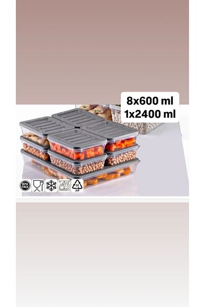 VZN Horizontal Lid Refrigerator Icebox Organizer Icebox Storage Container Breakfast