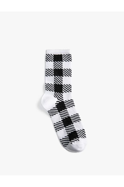 Koton Plaid Patterned Socks