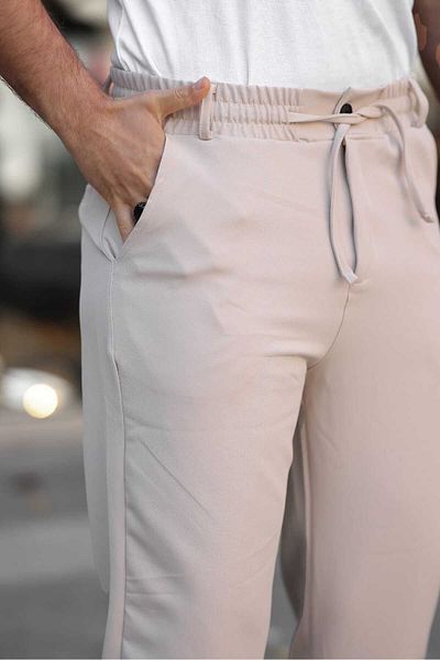 Oyga Ανδρικό παντελόνι Jogger Waist Elastic Double Slim Fit Lycra