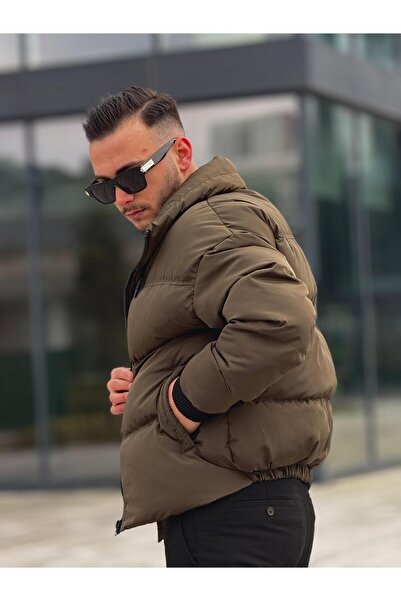 KINGAF Чоловічий надувний пуховик - з хованим капюшоном