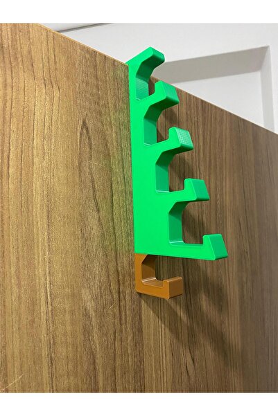 Toil Print Yılbaşı Hediye Çam Ağacı Görünümlü Dekoratif Kapı Arkası Askılık Ç...