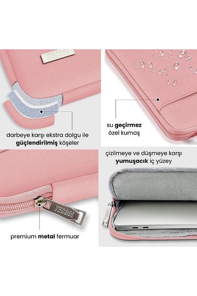 Fivy 14 Inch Laptop, Notebook Bag Pink