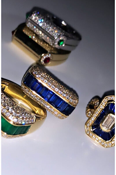 Finery by Nerrs خاتم باجيت أزرق (مقاس مجاني) بدون رقم