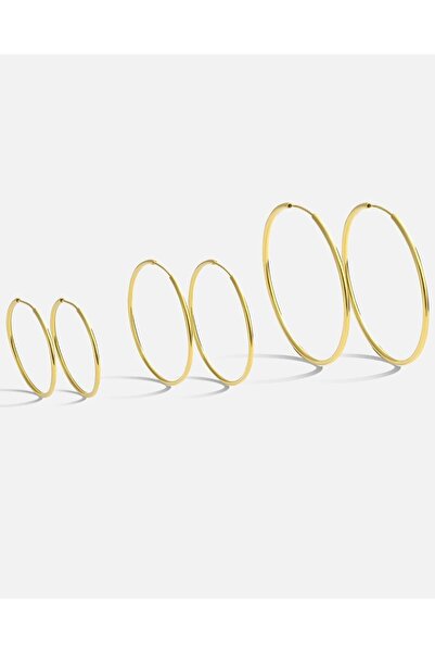 MEKS PRIVE İnce Gümüş Halka Küpe