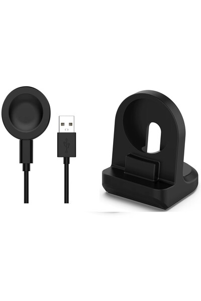 Dmay Huawei Watch Gt 5 / Gt 5 Pro Manyetik USB Şarj Kablosu + Silikon Şarj St...