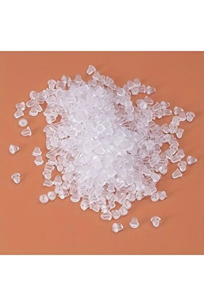 Ervalina 100 Adet 50 Çift Küpe Pistonu Küpe Arkası Küpe Şeffaf Silikon Plasti...