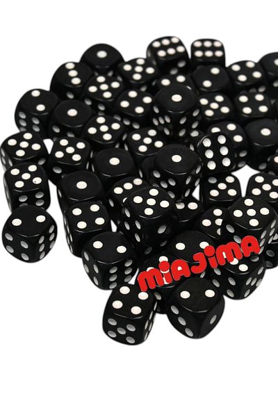 Miajima Okey Dice 40 Pieces Melamine Okey Game Dice Dice Black Color