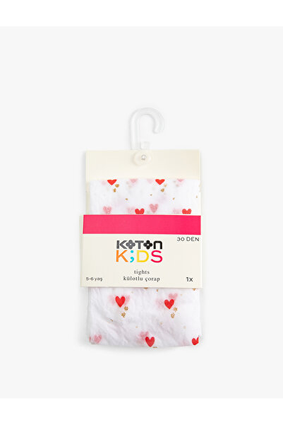 Koton Чорапогащник с принт на сърца 30 Den