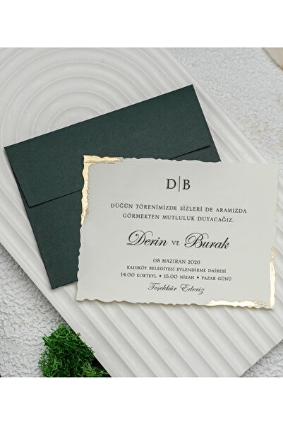 ERDEM EKONOM 50 Adet Düğün, Nişan, Nikah Davetiyesi, Baskı Hariçtir 193191