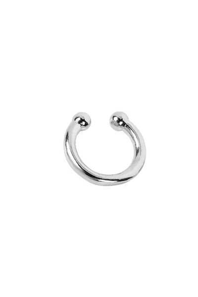 Jaida Moda Silver Ring Compression Non-Perforated Fake Steel Cartilage Earrings