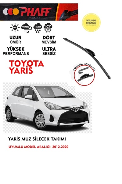 PHAFF Toyota Yaris Muz silecek Takımı 2015 Model Araca Özel (Aparatsız Direk ...