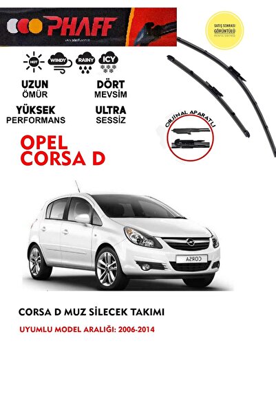 PHAFF Opel Corsa D ön Muz Silecek Takımı 2013 model Araca Özel Aparat